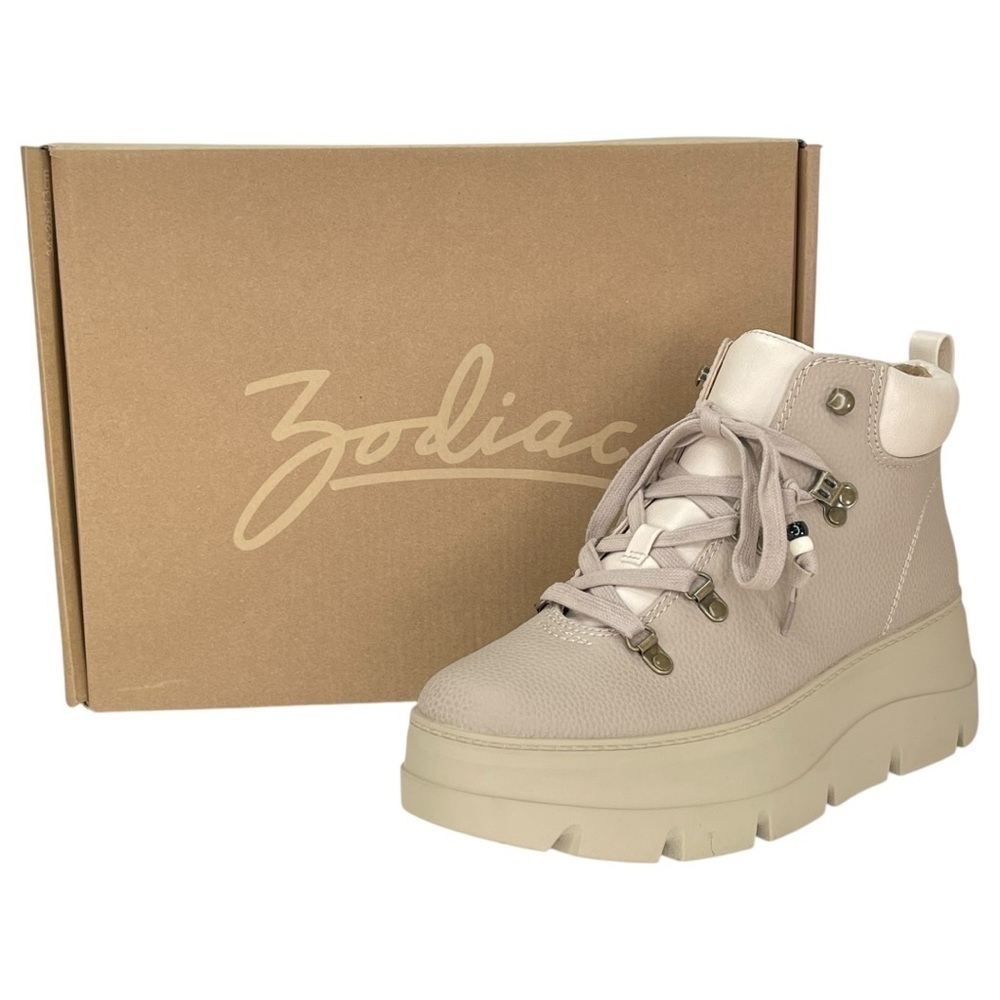 Zodiac Billie Tan Pebbled Faux Leather Lug Sole Womens Sneakers Size 9.5M - Picture 12 of 13